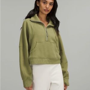 Lululemon Scuba Funnel Zip Bronze Green
